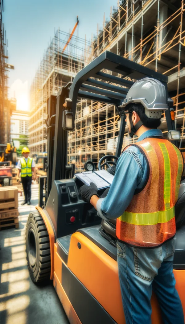 Construction Site Forklift Operations