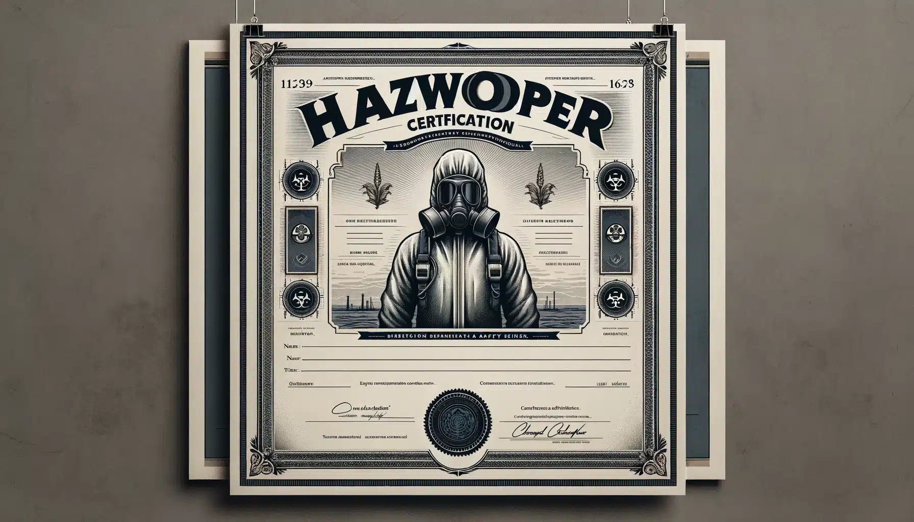 Hazwoper Certificate. Get hazwoper trained today. Hazwoper training course for Site Safety and Health Officers, Field Technicians, and construction crews.